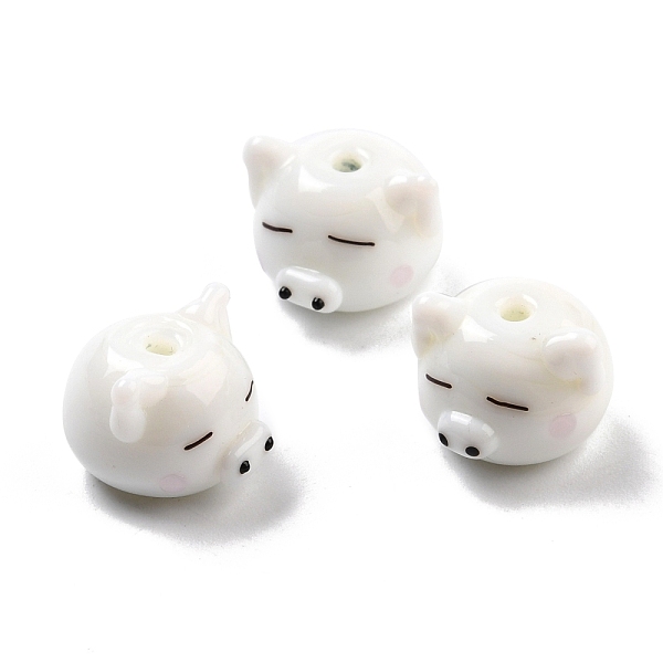 PandaHall Handmade Porcelain Beads, Pig Head, White, 11.5x14x15~16mm, Hole: 2mm Porcelain Pig White
PandaHall Handmade Porcelain Beads, Pig Head, White, 11.5x14x15~16mm, Hole: 2mm Porcelain Pig White