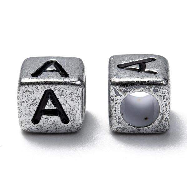 PandaHall Plated Acrylic Beads, Horizontal Hole, Cube with Letter, Antique Silver, Cube with Letter, Letter A~Z, 934pcs/box Acrylic Letter...
PandaHall Plated Acrylic Beads, Horizontal Hole, Cube with Letter, Antique Silver, Cube with Letter, Letter A~Z, 934pcs/box Acrylic Letter...