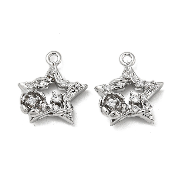 PandaHall Brass Micro Pave Clear Cubic Zirconia Charms, Star & Flower, Real Platinum Plated, 13.5x12x3mm, Hole: 1.2mm Brass+Cubic Zirconia...
PandaHall Brass Micro Pave Clear Cubic Zirconia Charms, Star & Flower, Real Platinum Plated, 13.5x12x3mm, Hole: 1.2mm Brass+Cubic Zirconia...