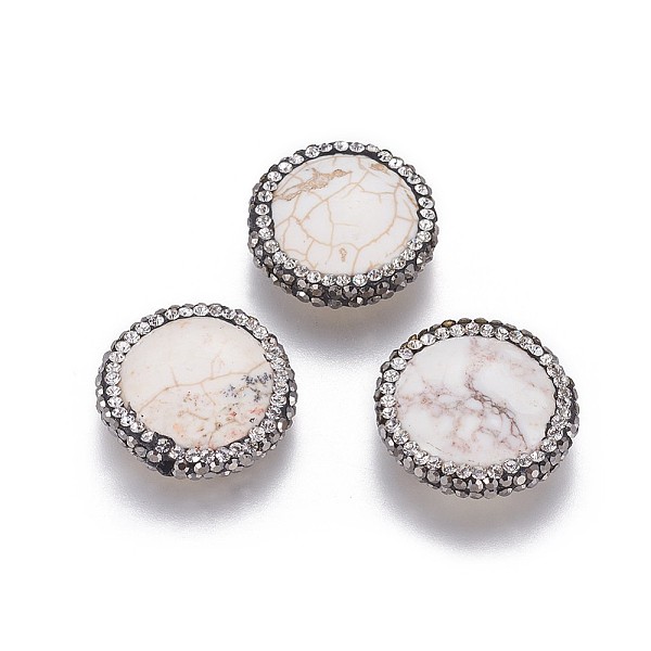 PandaHall Natural Magnesite Beads, with Polymer Clay Rhinestone, Flat Round, Crystal, 22~23x6~7mm, Hole: 1.2mm Magnesite Flat Round Clear
PandaHall Natural Magnesite Beads, with Polymer Clay Rhinestone, Flat Round, Crystal, 22~23x6~7mm, Hole: 1.2mm Magnesite Flat Round Clear