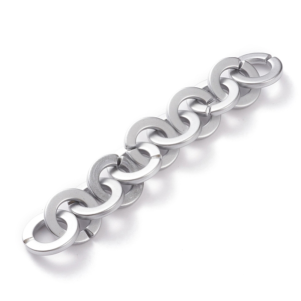PandaHall Handmade Opaque Spray Painted Acrylic Round Link Chains, for Purse Strap Bag Chain, Unwelded, Silver, 31.5x4.5mm, 39.37 inch...
PandaHall Handmade Opaque Spray Painted Acrylic Round Link Chains, for Purse Strap Bag Chain, Unwelded, Silver, 31.5x4.5mm, 39.37 inch...