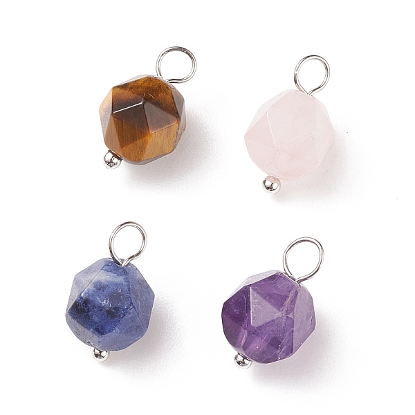 PandaHall Faceted Natural Mixed Stone Pendants, with Platinum Tone Brass Loops, Star Cut Round Charm, 13.5x7.5~8x7.5~8mm, Hole: 3mm Mixed...
PandaHall Faceted Natural Mixed Stone Pendants, with Platinum Tone Brass Loops, Star Cut Round Charm, 13.5x7.5~8x7.5~8mm, Hole: 3mm Mixed...