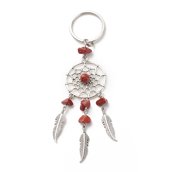 PandaHall Natural Red Jasper Keychain, with Iron, 304 Stainless Steel & Alloy Findings, Woven Net/Web with Feather, 11.4~11.8cm Red Jasper...
PandaHall Natural Red Jasper Keychain, with Iron, 304 Stainless Steel & Alloy Findings, Woven Net/Web with Feather, 11.4~11.8cm Red Jasper...