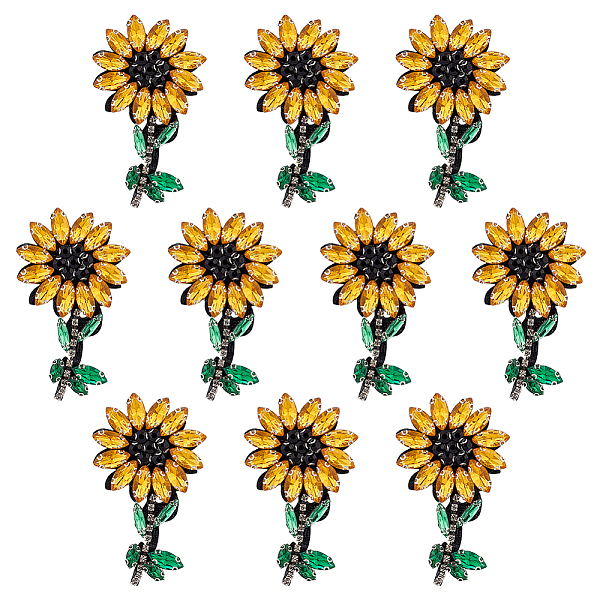 PandaHall Sunflower Rhinestone Appliques, Costume Accessories, Sewing Craft Decoration, Gold, 73x43x6mm Cloth Flower Gold
PandaHall Sunflower Rhinestone Appliques, Costume Accessories, Sewing Craft Decoration, Gold, 73x43x6mm Cloth Flower Gold