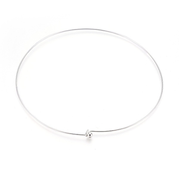 PandaHall Brass Necklace Making, Rigid Necklaces, Size: about 127mm inner diameter, 1mm thick, beads: about 5mm in diameter. Brass
PandaHall Brass Necklace Making, Rigid Necklaces, Size: about 127mm inner diameter, 1mm thick, beads: about 5mm in diameter. Brass