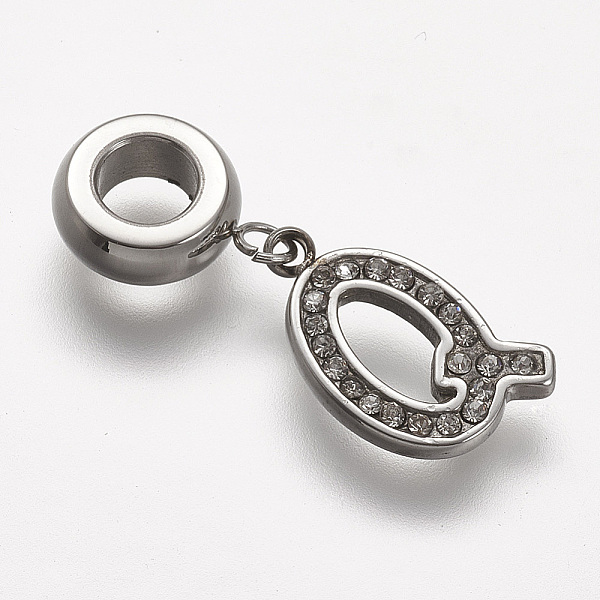 PandaHall 304 Stainless Steel European Dangle Charms, with Rhinestone, Letter.Q, 25mm, Hole: 4.5mm, 12.5x9.5x1.5mm 304 Stainless Steel..., Clear
PandaHall 304 Stainless Steel European Dangle Charms, with Rhinestone, Letter.Q, 25mm, Hole: 4.5mm, 12.5x9.5x1.5mm 304 Stainless Steel..., Clear
