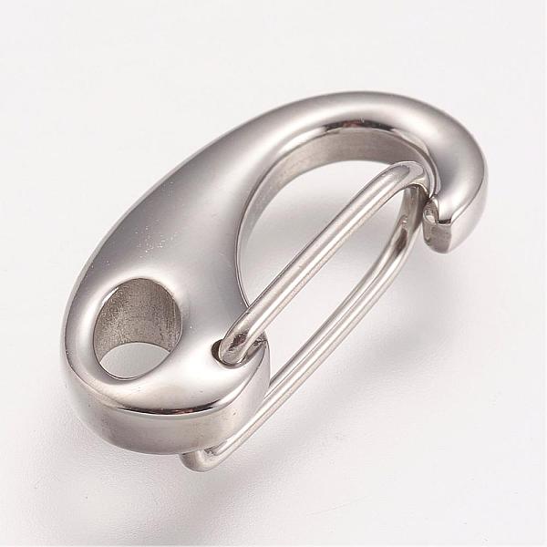 PandaHall 304 Stainless Steel Push Gate Snap Keychain Clasp Findings, Stainless Steel Color, 18.5x5.5x9mm, Hole: 3x4mm 304 Stainless Steel...
PandaHall 304 Stainless Steel Push Gate Snap Keychain Clasp Findings, Stainless Steel Color, 18.5x5.5x9mm, Hole: 3x4mm 304 Stainless Steel...