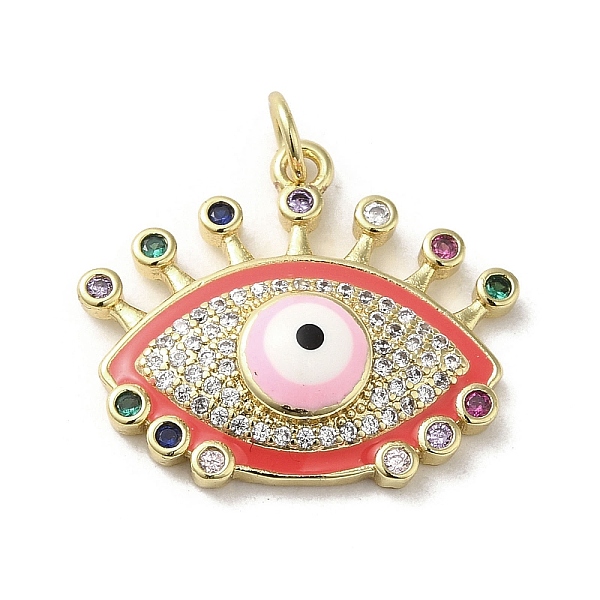 PandaHall Brass Micro Pave Cubic Zirconia Pendants, with Enamel, with Jump Ring, Real 18K Gold Plated, Evil Eye, Red, 20x23x5.3mm, Hole...
PandaHall Brass Micro Pave Cubic Zirconia Pendants, with Enamel, with Jump Ring, Real 18K Gold Plated, Evil Eye, Red, 20x23x5.3mm, Hole...