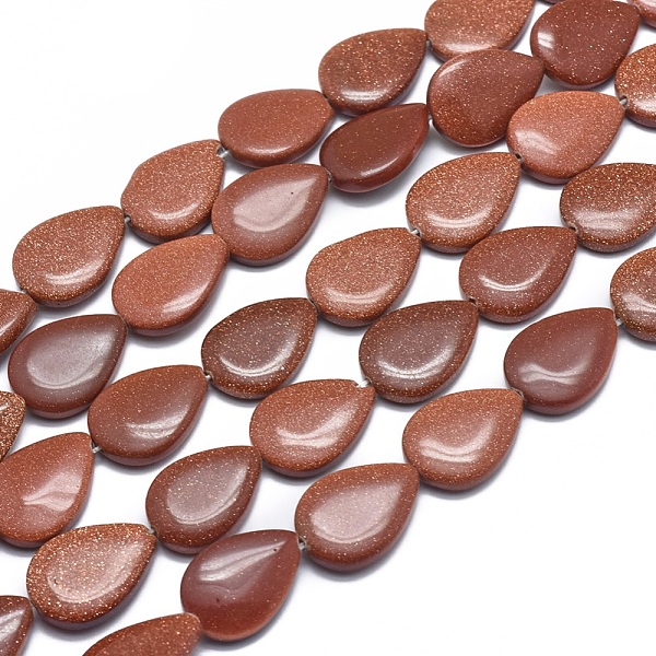 PandaHall Synthetic Goldstone Beads Strands, Teardrop, 18x13x4mm, Hole: 1mm, about 22pcs/strand, 15.3 inch(39cm) Goldstone Teardrop
PandaHall Synthetic Goldstone Beads Strands, Teardrop, 18x13x4mm, Hole: 1mm, about 22pcs/strand, 15.3 inch(39cm) Goldstone Teardrop