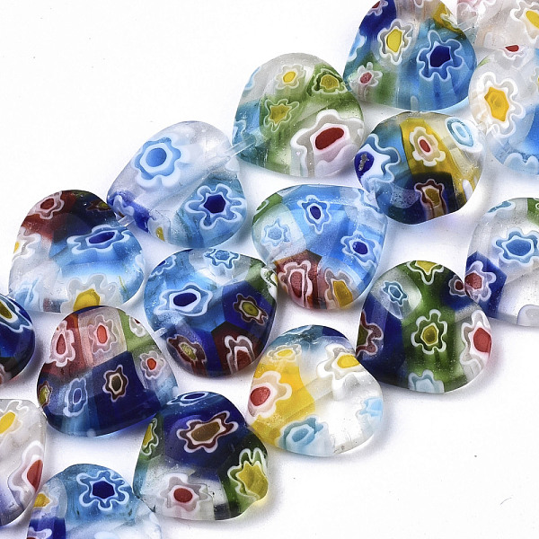 PandaHall Handmade Millefiori Lampwork Beads Strands, Heart, Colorful, 11~12x12x4~5mm, Hole: 1mm, about 32~33pcs/strand, 12.72 inch~13.78...
PandaHall Handmade Millefiori Lampwork Beads Strands, Heart, Colorful, 11~12x12x4~5mm, Hole: 1mm, about 32~33pcs/strand, 12.72 inch~13.78...
