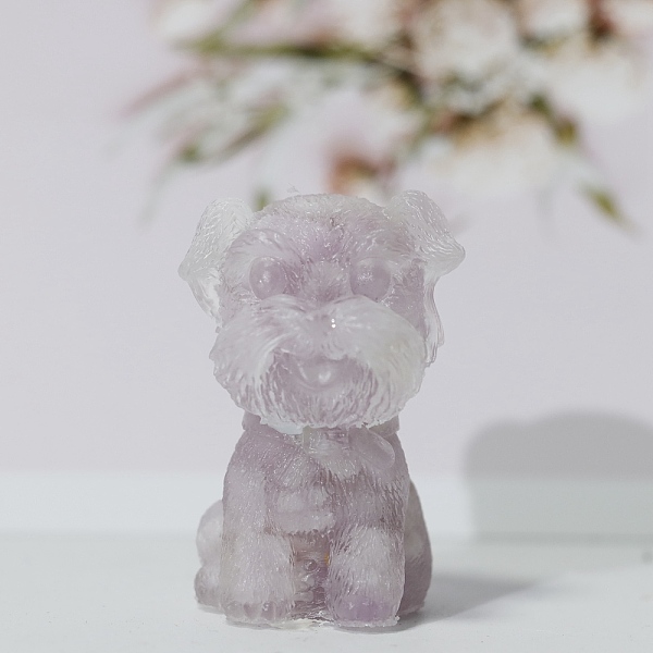 PandaHall Resin Craft Display Decorations, with Natural Kunzite Chip, Schnauzer Dog Figurine, for Home Feng Shui Ornament, 42x26x28mm...
PandaHall Resin Craft Display Decorations, with Natural Kunzite Chip, Schnauzer Dog Figurine, for Home Feng Shui Ornament, 42x26x28mm...