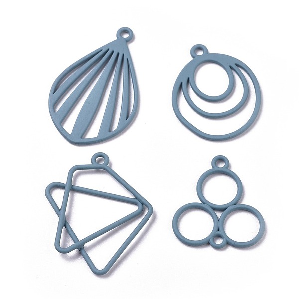 PandaHall Spray Painted Alloy Pendants and Links, Fan & Oval & Three Rings, Cadet Blue, 21~33x21~25x1~2.5mm, Hole: 2mm, 24pcs/set Alloy...
PandaHall Spray Painted Alloy Pendants and Links, Fan & Oval & Three Rings, Cadet Blue, 21~33x21~25x1~2.5mm, Hole: 2mm, 24pcs/set Alloy...
