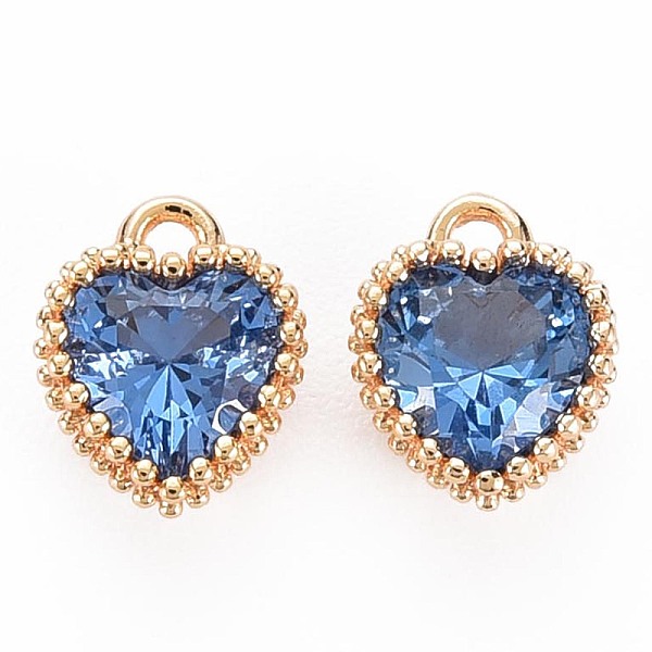 PandaHall Brass Micro Pave Cubic Zirconia Charms, Nickel Free, Real 18K Gold Plated, Faceted Heart, Dodger Blue, 8x6x3.5mm, Hole: 1mm...
PandaHall Brass Micro Pave Cubic Zirconia Charms, Nickel Free, Real 18K Gold Plated, Faceted Heart, Dodger Blue, 8x6x3.5mm, Hole: 1mm...