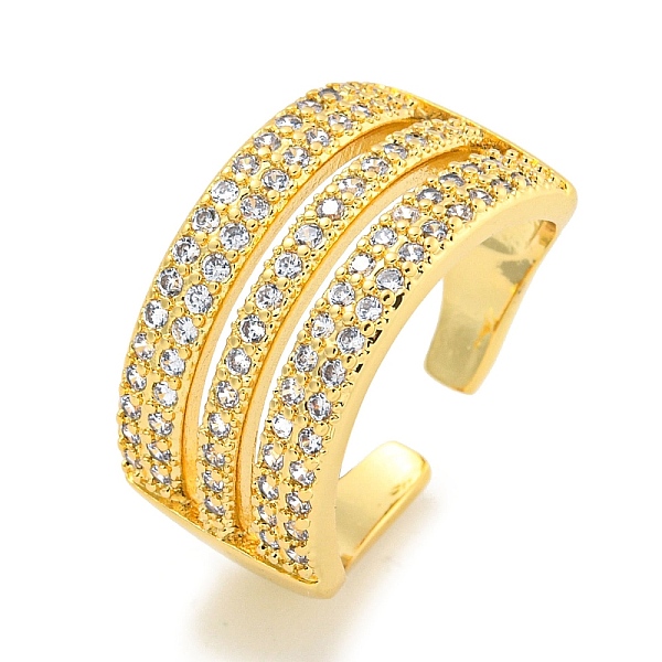 PandaHall Rack Plating Five Row Brass Micro Pave Cubic Zirconia Open Cuff Ring, Wide Band Ring for Women, Long-Lasting Plated, Cadmium Free...
PandaHall Rack Plating Five Row Brass Micro Pave Cubic Zirconia Open Cuff Ring, Wide Band Ring for Women, Long-Lasting Plated, Cadmium Free...