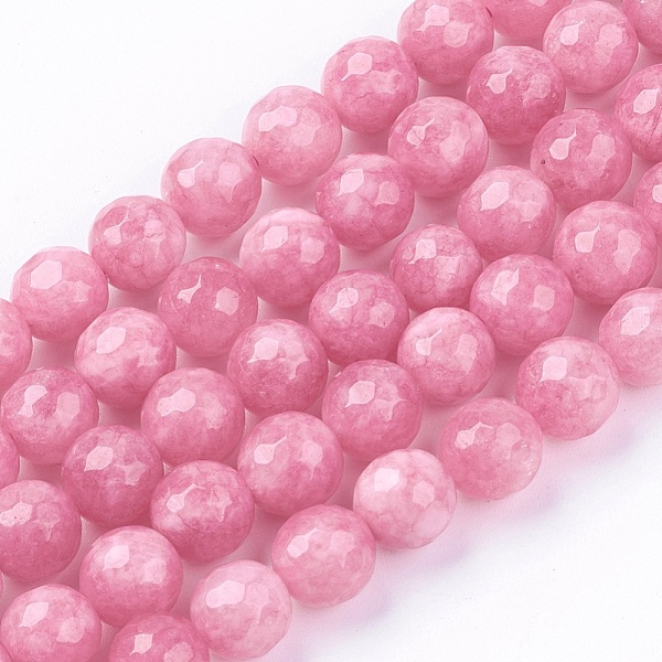 PandaHall Natural White Jade Bead Strands, Dyed, Faceted, Round, Pearl Pink, 8mm, Hole: 1mm, 48pcs/strand, 14.5~14.9 inch White Jade Round...
PandaHall Natural White Jade Bead Strands, Dyed, Faceted, Round, Pearl Pink, 8mm, Hole: 1mm, 48pcs/strand, 14.5~14.9 inch White Jade Round...