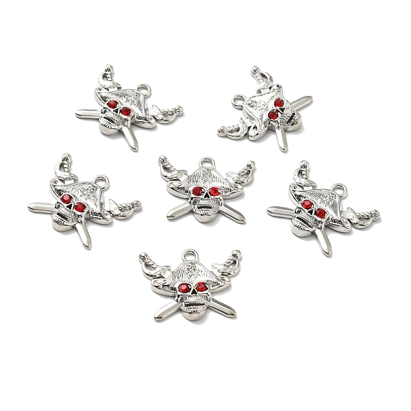PandaHall Halloween Alloy Pendants, with Ruby Rhinestones, Pirate, Platinum, 23.5x30x4.5mm, Hole: 2.5mm Alloy+Rhinestone Others Red
PandaHall Halloween Alloy Pendants, with Ruby Rhinestones, Pirate, Platinum, 23.5x30x4.5mm, Hole: 2.5mm Alloy+Rhinestone Others Red