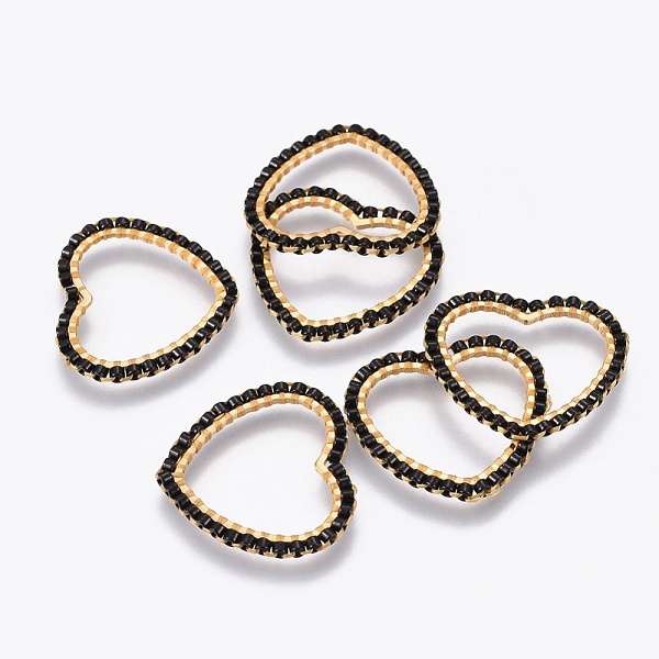 PandaHall MIYUKI & TOHO Handmade Japanese Seed Beads, with 304 Stainless Steel Link Rings, Loom Pattern, Heart, Golden, Black...
PandaHall MIYUKI & TOHO Handmade Japanese Seed Beads, with 304 Stainless Steel Link Rings, Loom Pattern, Heart, Golden, Black...