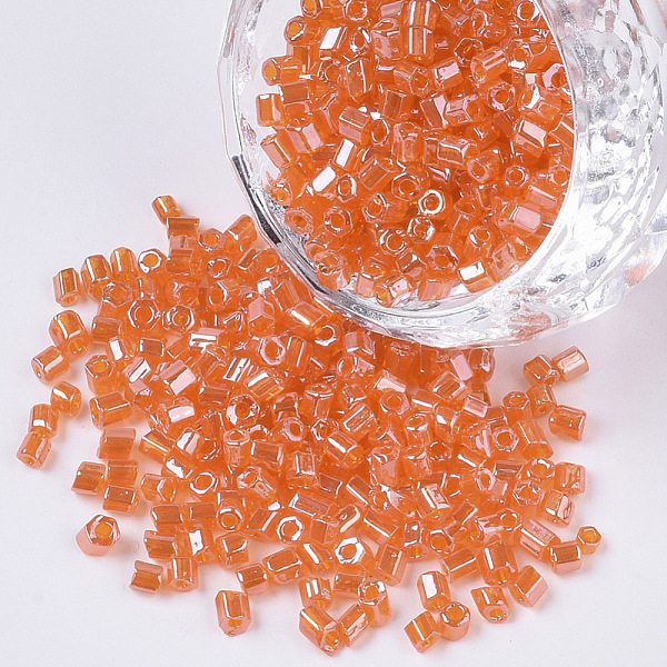 PandaHall 8/0 Two Cut Glass Seed Beads, Hexagon, Transparent Colours Luster, Dark Orange, 2.5~3x2.5mm, Hole: 0.9mm, about 15000pcs/bag Glass...
PandaHall 8/0 Two Cut Glass Seed Beads, Hexagon, Transparent Colours Luster, Dark Orange, 2.5~3x2.5mm, Hole: 0.9mm, about 15000pcs/bag Glass...