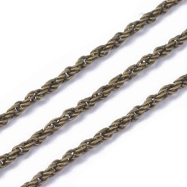 PandaHall Iron Rope Chains, Unwelded, Antique Bronze Color, with Spool, Link:2mm, wire: 0.45mm thick, Chain: 3mm thick, about 328.08 Feet...
PandaHall Iron Rope Chains, Unwelded, Antique Bronze Color, with Spool, Link:2mm, wire: 0.45mm thick, Chain: 3mm thick, about 328.08 Feet...