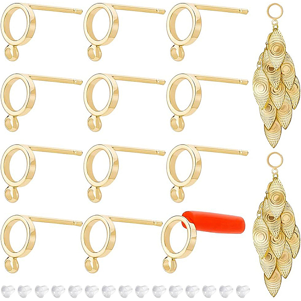 PandaHall BENECREAT 20Pcs Brass Stud Earring Findings, with Horizontal Loops & Raw(Unplated) Sterling Silver Pins & Plastic Protector, Ring...
PandaHall BENECREAT 20Pcs Brass Stud Earring Findings, with Horizontal Loops & Raw(Unplated) Sterling Silver Pins & Plastic Protector, Ring...
