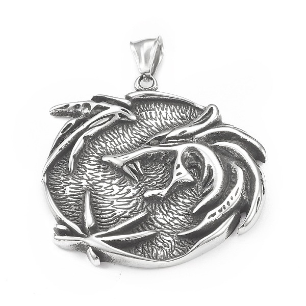 PandaHall 304 Stainless Steel Pendants, Flat Round with Dragon Pattern, Antique Silver, 46.5x45x4mm, Hole: 3.5x8mm 304 Stainless Steel Flat...
PandaHall 304 Stainless Steel Pendants, Flat Round with Dragon Pattern, Antique Silver, 46.5x45x4mm, Hole: 3.5x8mm 304 Stainless Steel Flat...