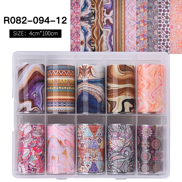 PandaHall Nail Art Transfer Stickers, Nail Decals, DIY Nail Tips Decoration for Women, Mixed Color, Mixed Patterns, 100x4cm, 10sheets/box..., Multicolor
PandaHall Nail Art Transfer Stickers, Nail Decals, DIY Nail Tips Decoration for Women, Mixed Color, Mixed Patterns, 100x4cm, 10sheets/box..., Multicolor