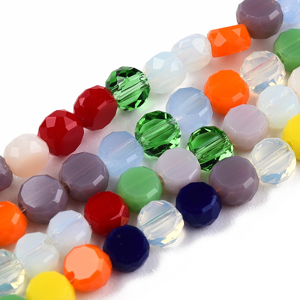 PandaHall Glass Beads Strands, Faceted, Flat Round, Colorful, 4x2.5mm, Hole: 1mm, about 150Pcs/strand, 22.24 inch(56.5cm) Glass Flat Round
PandaHall Glass Beads Strands, Faceted, Flat Round, Colorful, 4x2.5mm, Hole: 1mm, about 150Pcs/strand, 22.24 inch(56.5cm) Glass Flat Round