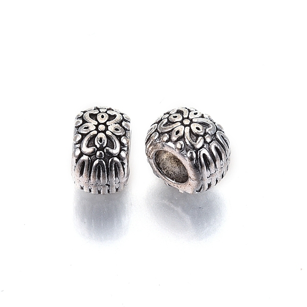 PandaHall Tibetan Style Alloy European Beads, Large Hole Beads, Cadmium Free & Lead Free, Rondelle with Flower, Antique Silver, 10x7mm, Hole...
PandaHall Tibetan Style Alloy European Beads, Large Hole Beads, Cadmium Free & Lead Free, Rondelle with Flower, Antique Silver, 10x7mm, Hole...