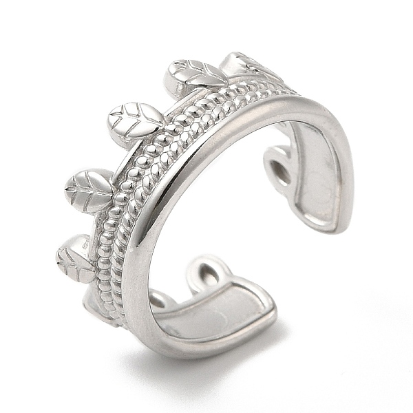 PandaHall 304 Stainless Steel Leaf Open Cuff Ring for Women, Stainless Steel Color, Inner Diameter: 18mm 304 Stainless Steel
PandaHall 304 Stainless Steel Leaf Open Cuff Ring for Women, Stainless Steel Color, Inner Diameter: 18mm 304 Stainless Steel