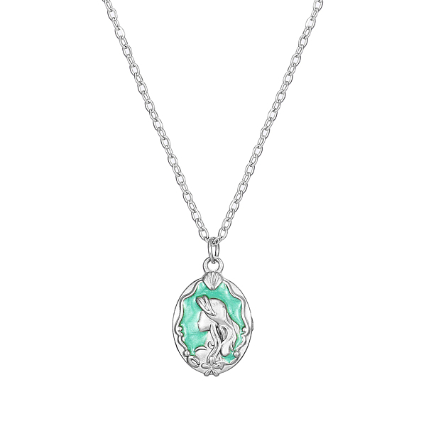 PandaHall Princess Fish Tail Double-Sided Relief Pendant Necklaces, Stainless Steel Cable Chain Necklaces Starburst Jasper Oval
PandaHall Princess Fish Tail Double-Sided Relief Pendant Necklaces, Stainless Steel Cable Chain Necklaces Starburst Jasper Oval