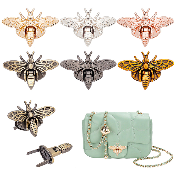 PandaHall 6Pcs 6 Colors Zinc Alloy Twist Bag Lock Purse Catch Clasps, for DIY Bag Purse Hardware Accessories, Bees, Mixed Color...
PandaHall 6Pcs 6 Colors Zinc Alloy Twist Bag Lock Purse Catch Clasps, for DIY Bag Purse Hardware Accessories, Bees, Mixed Color...