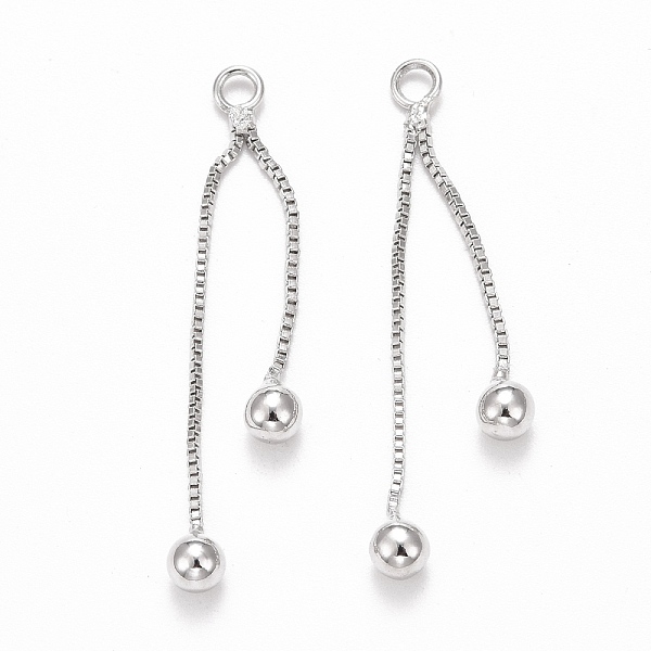 PandaHall Rack Plating Brass Tassel Pendants, with Double Ball, Cadmium Free & Lead Free, Long-Lasting Plated, Platinum, 38mm, Hole: 2mm...
PandaHall Rack Plating Brass Tassel Pendants, with Double Ball, Cadmium Free & Lead Free, Long-Lasting Plated, Platinum, 38mm, Hole: 2mm...