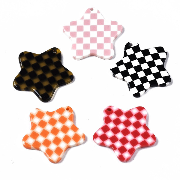 PandaHall Cellulose Acetate(Resin) Pendants, Star with Grid Pattern, Mixed Color, 26x26.5x2.5mm, Hole: 1.4mm Cellulose Acetate Star..., Multicolor
PandaHall Cellulose Acetate(Resin) Pendants, Star with Grid Pattern, Mixed Color, 26x26.5x2.5mm, Hole: 1.4mm Cellulose Acetate Star..., Multicolor