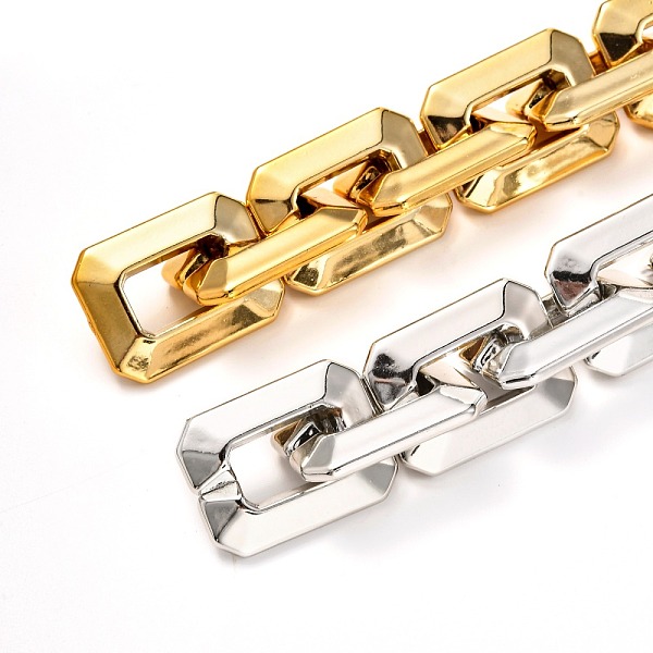 PandaHall CCB Plastic Boston Link Chains, Rectangle, Mixed Color, 28x21x6mm, 39.37 inch(1m)/strand, 2strands/set Plastic Multicolor
PandaHall CCB Plastic Boston Link Chains, Rectangle, Mixed Color, 28x21x6mm, 39.37 inch(1m)/strand, 2strands/set Plastic Multicolor