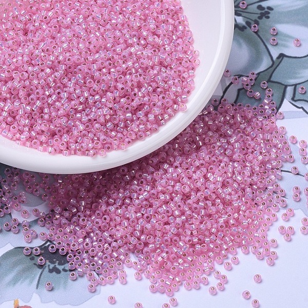 PandaHall MIYUKI Round Rocailles Beads, Japanese Seed Beads, 11/0, (RR555) Dyed Rose Silver Lined Alabaster, 11/0, 2x1.3mm, Hole: 0.8mm..., Purple
PandaHall MIYUKI Round Rocailles Beads, Japanese Seed Beads, 11/0, (RR555) Dyed Rose Silver Lined Alabaster, 11/0, 2x1.3mm, Hole: 0.8mm..., Purple