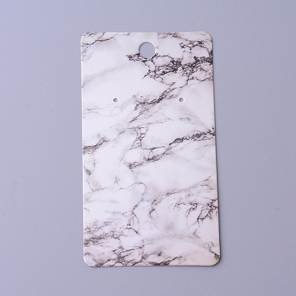 PandaHall Cardboard Earring Display Cards, Rectangle with Marble Pattern, White, 9x5x0.04cm, Hole: 1.5mm Paper Rectangle White
PandaHall Cardboard Earring Display Cards, Rectangle with Marble Pattern, White, 9x5x0.04cm, Hole: 1.5mm Paper Rectangle White