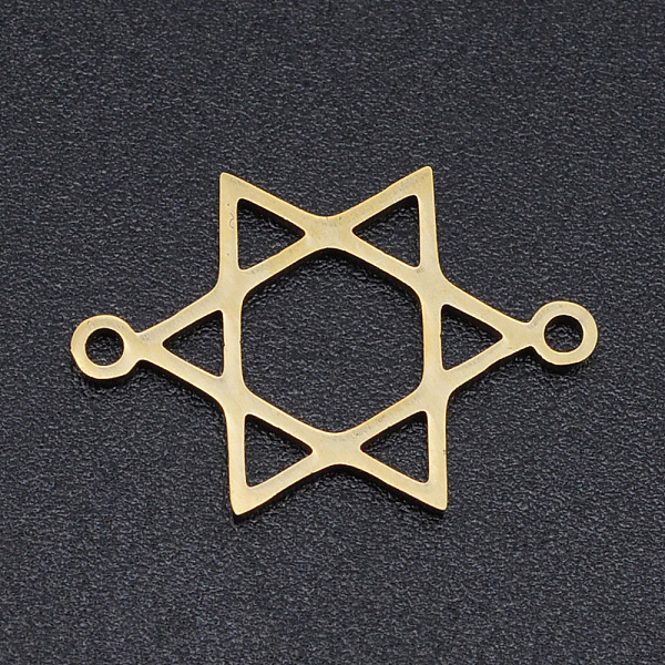 PandaHall 201 Stainless Steel Links connectors, Laser Cut, Hollow, for Jewish, Star of David, Golden, 13.5x20x1mm, Hole: 1.4mm 201 Stainless...
PandaHall 201 Stainless Steel Links connectors, Laser Cut, Hollow, for Jewish, Star of David, Golden, 13.5x20x1mm, Hole: 1.4mm 201 Stainless...