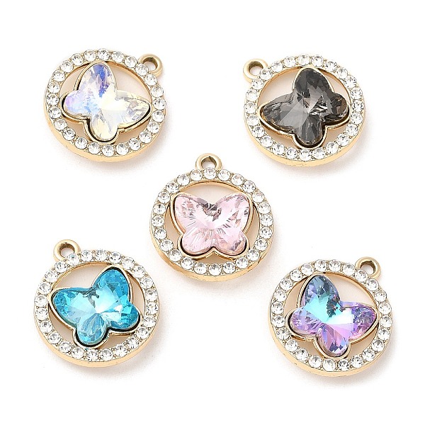 PandaHall UV Plating Alloy Pendants, with Crystal Rhinestone and Glass, Cadmium Free & Lead Free, Flat Round with Butterfly Charms, Golden..., Clear
PandaHall UV Plating Alloy Pendants, with Crystal Rhinestone and Glass, Cadmium Free & Lead Free, Flat Round with Butterfly Charms, Golden..., Clear