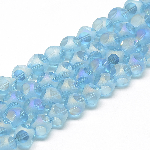 PandaHall Plated Transparent Glass Beads Strands, Frosted, Faceted Round, Mixed Color, 8x7mm, Hole: 1.5mm, about 72pcs/strand, 20.4 inch..., Multicolor
PandaHall Plated Transparent Glass Beads Strands, Frosted, Faceted Round, Mixed Color, 8x7mm, Hole: 1.5mm, about 72pcs/strand, 20.4 inch..., Multicolor