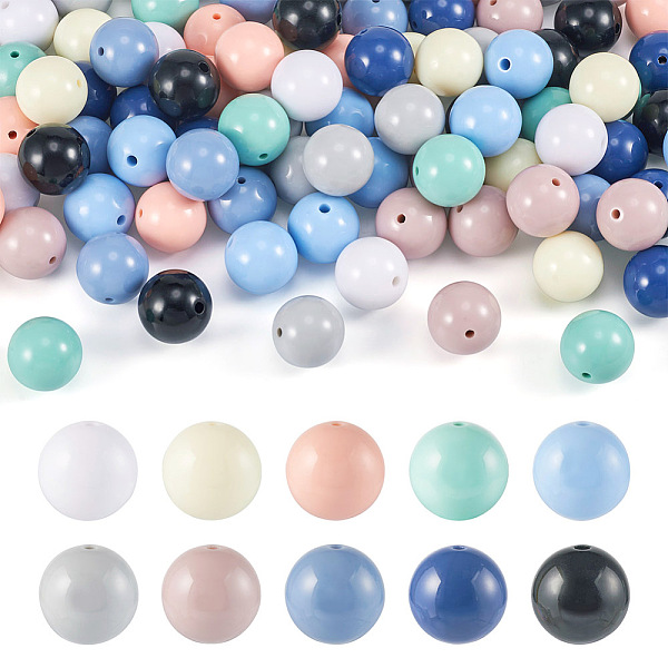 PandaHall Beadthoven 100Pcs 10 Colors Opaque Acrylic Beads, Round, Mixed Color, 19.5~20x19~20mm, Hole: 2.2~3mm, 10pcs/color Acrylic Round..., Multicolor
PandaHall Beadthoven 100Pcs 10 Colors Opaque Acrylic Beads, Round, Mixed Color, 19.5~20x19~20mm, Hole: 2.2~3mm, 10pcs/color Acrylic Round..., Multicolor