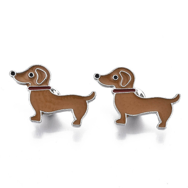 PandaHall Alloy Brooches, Enamel Pin, with Brass Butterfly Clutches, Dog, Platinum, Camel, 23x33x2mm, Pin: 1mm Alloy+Enamel Brown
PandaHall Alloy Brooches, Enamel Pin, with Brass Butterfly Clutches, Dog, Platinum, Camel, 23x33x2mm, Pin: 1mm Alloy+Enamel Brown