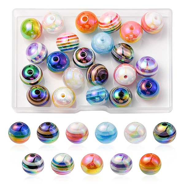 PandaHall 22Pcs 11 Colors Stripe Resin Beads, AB Color, Rondelle, Mixed Color, 15.5~16x13.5~14.5mm, Hole: 2.5~3.5mm, 2pcs/color Resin..., Multicolor
PandaHall 22Pcs 11 Colors Stripe Resin Beads, AB Color, Rondelle, Mixed Color, 15.5~16x13.5~14.5mm, Hole: 2.5~3.5mm, 2pcs/color Resin..., Multicolor