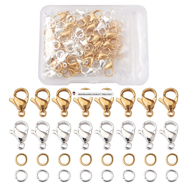 PandaHall Yilisi 304 Stainless Steel Lobster Claw Clasps, with Open Jump Rings, Mixed Color, Lobster Claw Clasps: 12x7x3.5mm, Hole...
PandaHall Yilisi 304 Stainless Steel Lobster Claw Clasps, with Open Jump Rings, Mixed Color, Lobster Claw Clasps: 12x7x3.5mm, Hole...