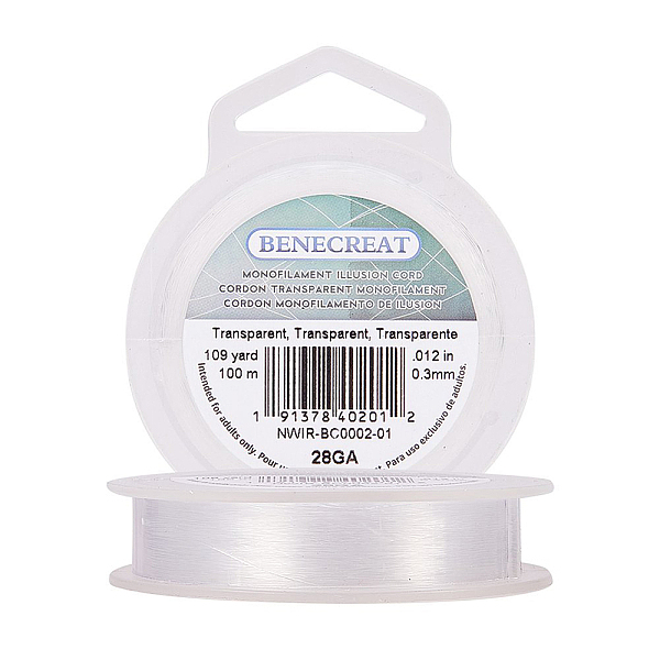 PandaHall BENECREAT 100m 0.3mm Fishing Nylon Beading Thread Wire for Hanging, Bracelet and Jewelry Making Nylon Clear
PandaHall BENECREAT 100m 0.3mm Fishing Nylon Beading Thread Wire for Hanging, Bracelet and Jewelry Making Nylon Clear