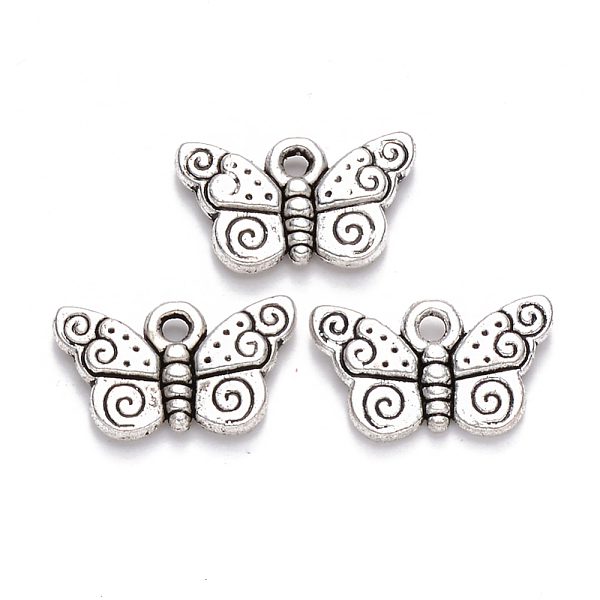 PandaHall Tibetan Style Alloy Charms, Butterfly, Cadmium Free & Lead Free, Antique Silver, 9x15x2.5mm, Hole: 1.5mm, about 1000pcs/1000g...
PandaHall Tibetan Style Alloy Charms, Butterfly, Cadmium Free & Lead Free, Antique Silver, 9x15x2.5mm, Hole: 1.5mm, about 1000pcs/1000g...