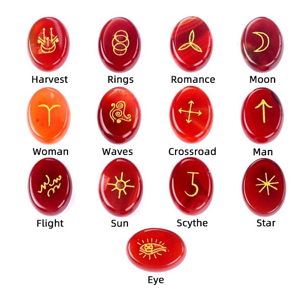 PandaHall Oval Natural Carnelian Rune Stones, Healing Stones for Chakras Balancing, Crystal Therapy, Meditation, Reiki, Divination Stone...
PandaHall Oval Natural Carnelian Rune Stones, Healing Stones for Chakras Balancing, Crystal Therapy, Meditation, Reiki, Divination Stone...