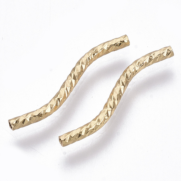 PandaHall Brass Tube Beads, Curved Tube Noodle Beads, Curved Tube, Nickel Free, Faceted, Real 18K Gold Plated, 20x3x2mm, Hole: 0.7mm Brass...
PandaHall Brass Tube Beads, Curved Tube Noodle Beads, Curved Tube, Nickel Free, Faceted, Real 18K Gold Plated, 20x3x2mm, Hole: 0.7mm Brass...