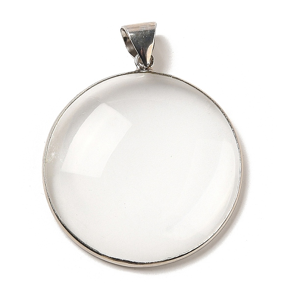 PandaHall Blank Glass Pendants, with Iron & Brass Findings, Flat Round Charm, Clear, 44.8x40.5x8.5mm, Hole: 8x6mm Iron+Glass Flat Round...
PandaHall Blank Glass Pendants, with Iron & Brass Findings, Flat Round Charm, Clear, 44.8x40.5x8.5mm, Hole: 8x6mm Iron+Glass Flat Round...
