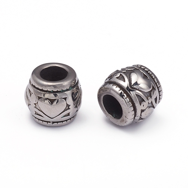 PandaHall 304 Stainless Steel European Beads, Large Hole Beads, Barrel with Heart, Antique Silver, 9.5x10.5mm, Hole: 5mm 304 Stainless Steel...
PandaHall 304 Stainless Steel European Beads, Large Hole Beads, Barrel with Heart, Antique Silver, 9.5x10.5mm, Hole: 5mm 304 Stainless Steel...