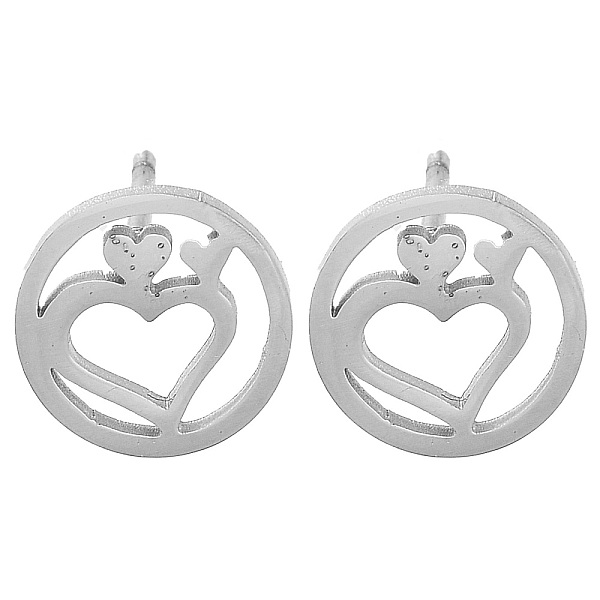 PandaHall 304 Stainless Steel Stud Earrings, Heart, Stainless Steel Color, 9mm 304 Stainless Steel Heart
PandaHall 304 Stainless Steel Stud Earrings, Heart, Stainless Steel Color, 9mm 304 Stainless Steel Heart